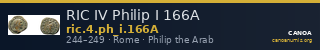 RIC IV Philip I 166A — CANOA