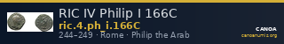 RIC IV Philip I 166C — CANOA