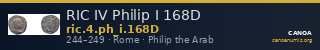 RIC IV Philip I 168D — CANOA