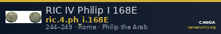 RIC IV Philip I 168E — CANOA