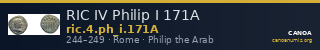 RIC IV Philip I 171A — CANOA