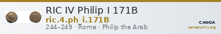 RIC IV Philip I 171B — CANOA