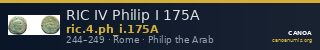 RIC IV Philip I 175A — CANOA