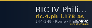 RIC IV Philip I 178 (as) — CANOA