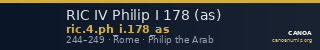 RIC IV Philip I 178 (as) — CANOA