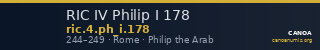 RIC IV Philip I 178 — CANOA