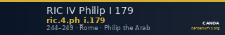 RIC IV Philip I 179 — CANOA