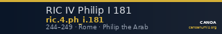 RIC IV Philip I 181 — CANOA
