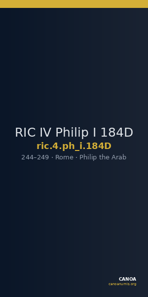 RIC IV Philip I 184D — CANOA