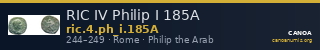RIC IV Philip I 185A — CANOA
