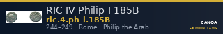 RIC IV Philip I 185B — CANOA