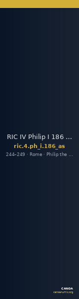 RIC IV Philip I 186 (as) — CANOA