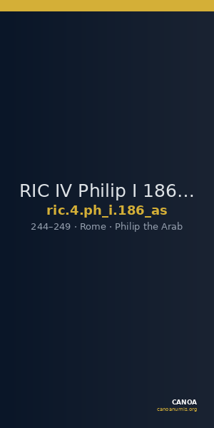 RIC IV Philip I 186 (as) — CANOA