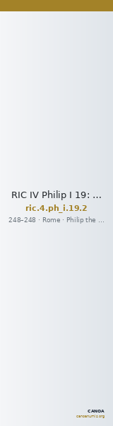 RIC IV Philip I 19: Subtype 2 — CANOA