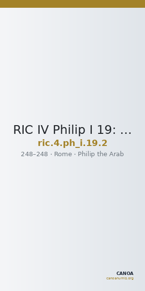 RIC IV Philip I 19: Subtype 2 — CANOA