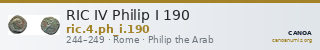 RIC IV Philip I 190 — CANOA