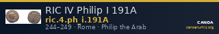RIC IV Philip I 191A — CANOA