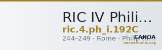 RIC IV Philip I 192C — CANOA