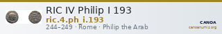 RIC IV Philip I 193 — CANOA