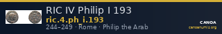 RIC IV Philip I 193 — CANOA
