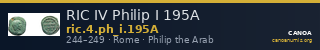 RIC IV Philip I 195A — CANOA