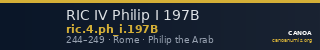 RIC IV Philip I 197B — CANOA