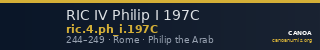 RIC IV Philip I 197C — CANOA