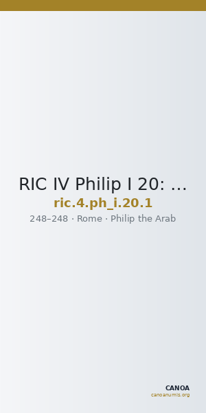 RIC IV Philip I 20: Subtype 1 — CANOA