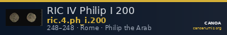 RIC IV Philip I 200 — CANOA