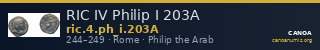 RIC IV Philip I 203A — CANOA