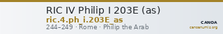 RIC IV Philip I 203E (as) — CANOA