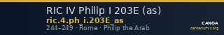 RIC IV Philip I 203E (as) — CANOA