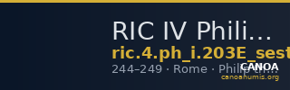 RIC IV Philip I 203E (sesterstius) — CANOA