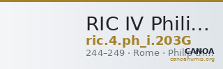 RIC IV Philip I 203G — CANOA