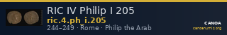 RIC IV Philip I 205 — CANOA