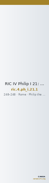 RIC IV Philip I 21: Subtype 1 — CANOA