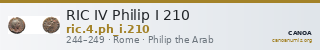 RIC IV Philip I 210 — CANOA