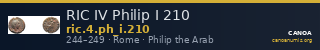 RIC IV Philip I 210 — CANOA