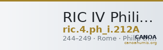 RIC IV Philip I 212A — CANOA