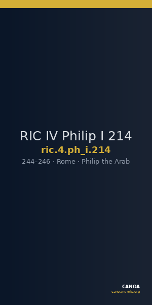 RIC IV Philip I 214 — CANOA