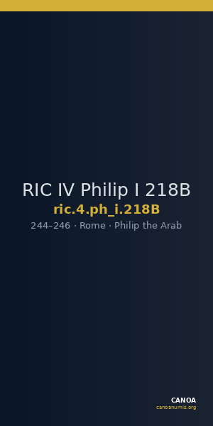 RIC IV Philip I 218B — CANOA