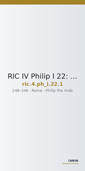 RIC IV Philip I 22: Subtype 1 — CANOA