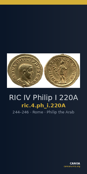 RIC IV Philip I 220A — CANOA