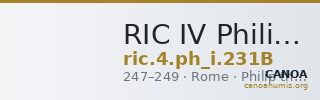 RIC IV Philip I 231B — CANOA