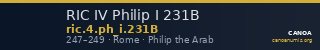 RIC IV Philip I 231B — CANOA