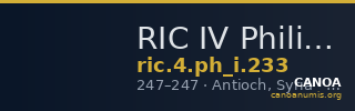 RIC IV Philip I 233 — CANOA