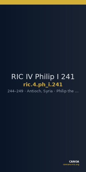 RIC IV Philip I 241 — CANOA