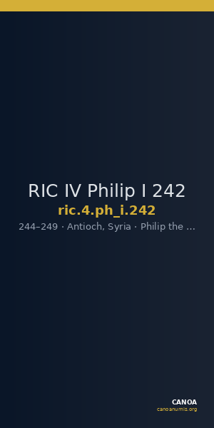 RIC IV Philip I 242 — CANOA