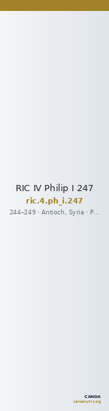 RIC IV Philip I 247 — CANOA