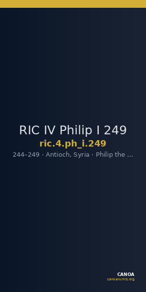 RIC IV Philip I 249 — CANOA